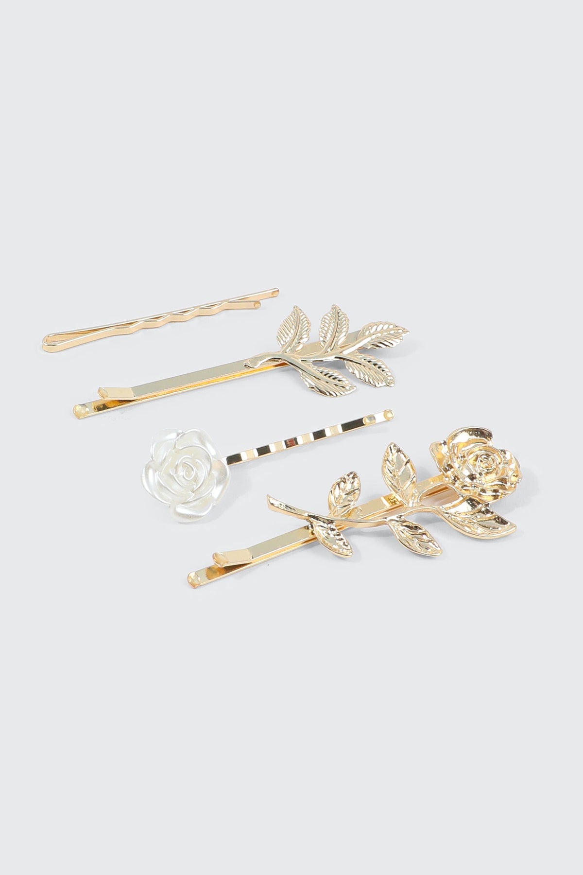 4-Pack Floral Metal Hair Pins