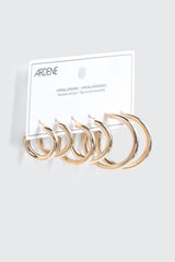 3-Pack Chunky Hoop Earrings
