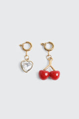 2-Pack Cherry & Heart Bikini Charms