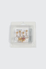 4-Pack Heart Navel Piercings