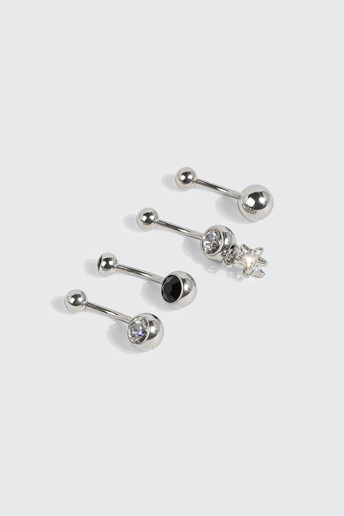 4-Pack Star Navel Piercings