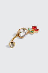 14K Gold Plated Cherry Navel Piercing