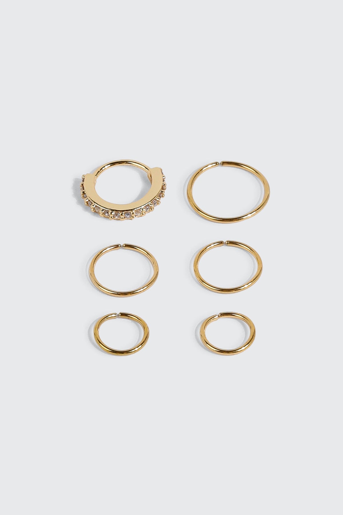 6-Pack 18K Gold Plated Nose Piercings