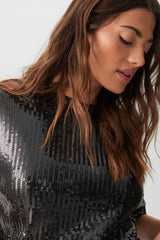 Sequin Short Sleeve Top