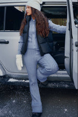 Cable Knit Flare Pants