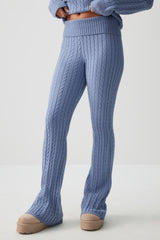 Cable Knit Flare Pants