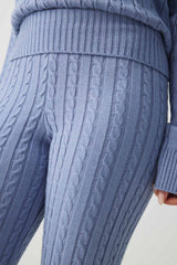 Cable Knit Flare Pants