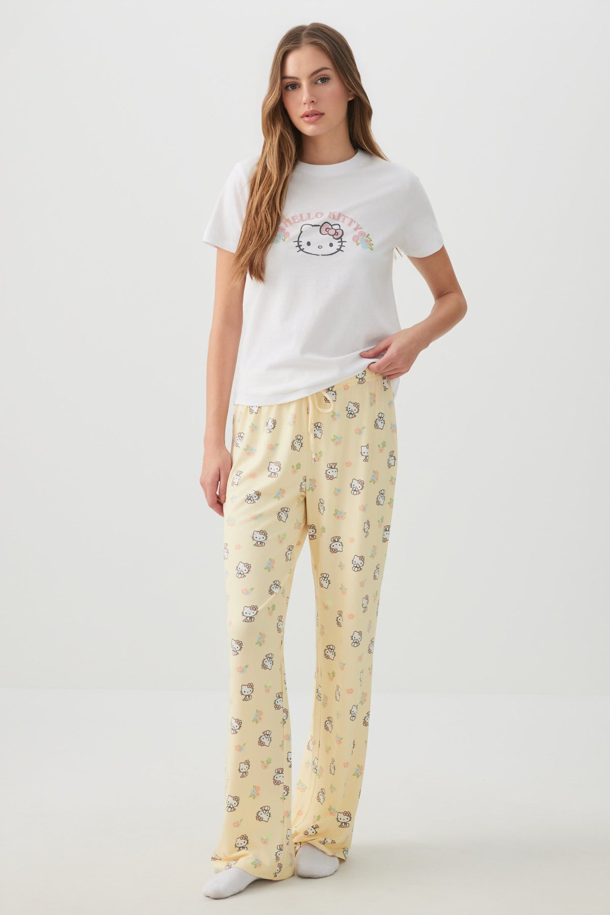 Printed Straight Leg PJ Pants