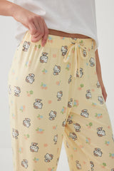 Printed Straight Leg PJ Pants