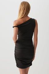 One Shoulder Ruched Mini Dress