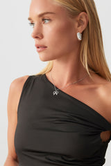One Shoulder Ruched Mini Dress