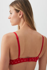 Luxe Flocked Mesh Bra
