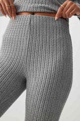 Cable Knit Flare Pants