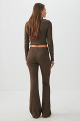 Cable Knit Flare Pants