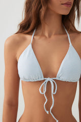 Striped Triangle Bikini Top