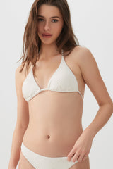 Textured Triangle Bikini Top