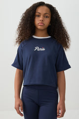 Contrast Stripe Boxy T-Shirt