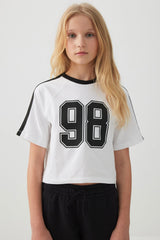 Contrast Stripe Boxy T-Shirt