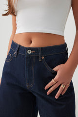High Rise Denim Bermuda Shorts