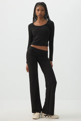 Stretch Rib Flare Leggings