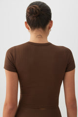 Crop Seamless Crew Neck T-Shirt