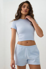 Crop Seamless Crew Neck T-Shirt