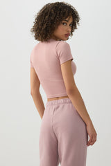 Crop Seamless Crew Neck T-Shirt