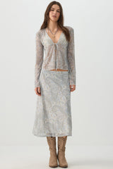 Tie Front Mesh Cardigan