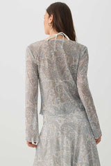 Tie Front Mesh Cardigan