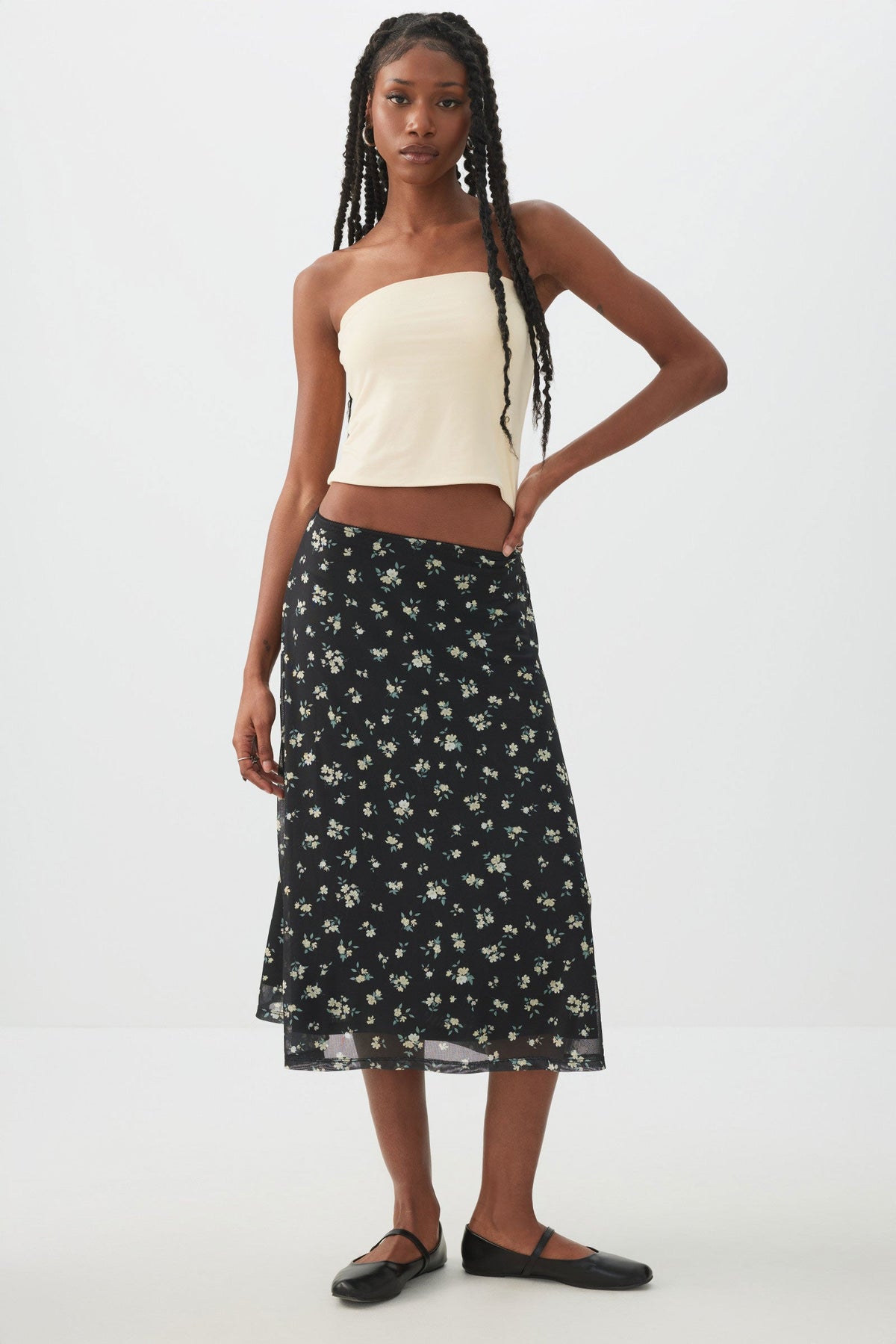 Mesh Midi Skirt