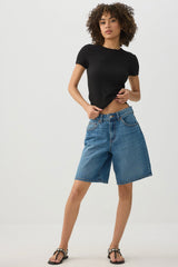 Textured Knit Short Sleeve T-Shirt