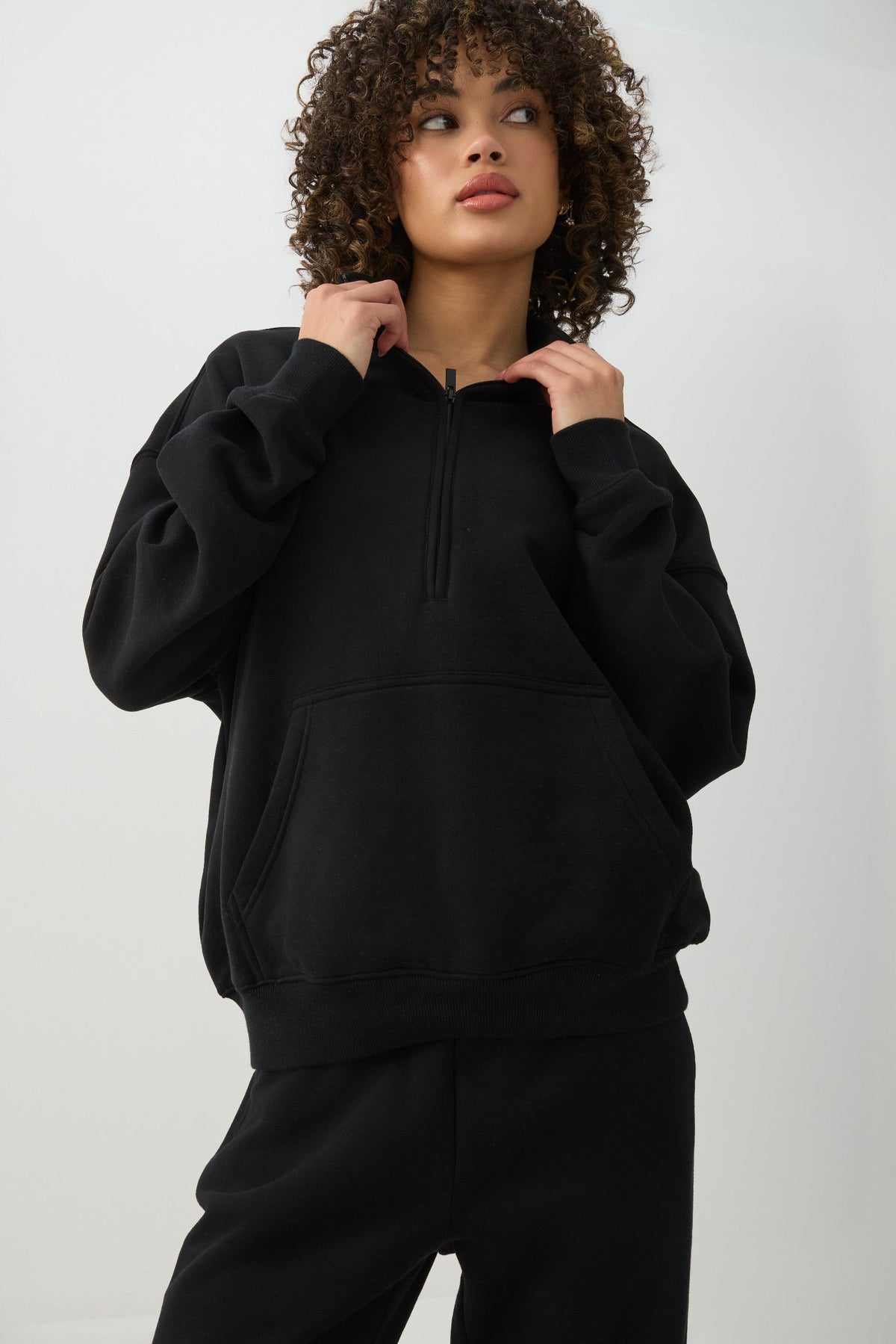 MADESOFTâ¢ Fleece Oversized Half Zip Sweatshirt