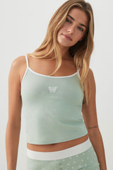 Embroidered PJ Tank Top