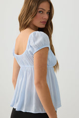 Puff Sleeve Babydoll Top