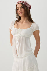 Puff Sleeve Babydoll Top