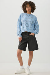 Printed French Terry Crew Neck Sweatshirt