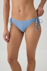 Rib Bikini Bottom with Contrast Binding