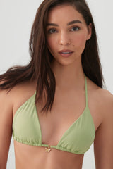 Triangle Bikini Top with Charm Detail