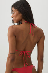 Triangle Bikini Top with Charm Detail