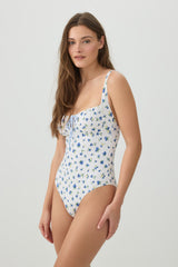 Fruit Print Milkmaid One Piece Swimsuit
