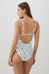 Fruit Print Milkmaid One Piece Swimsuit