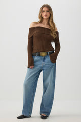 Off Shoulder Sweater