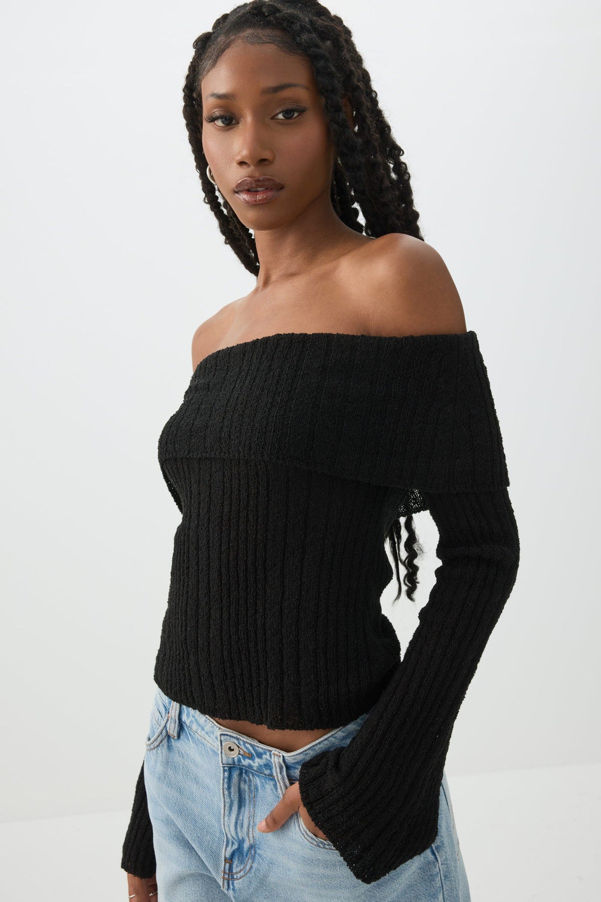 Off Shoulder Sweater