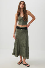Lace Halter Top with Bow