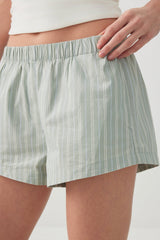 Mid Rise Poplin Boxer Shorts