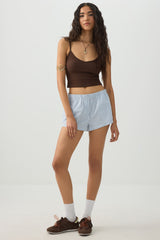 Mid Rise Poplin Boxer Shorts