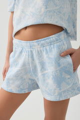 Blue Camouflage Sweatshorts