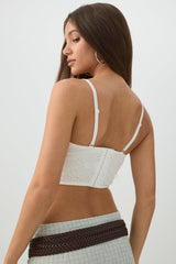 Eyelet Ultra Cropped Bustier Top