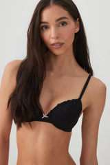 Lace Trim Push Up Bra