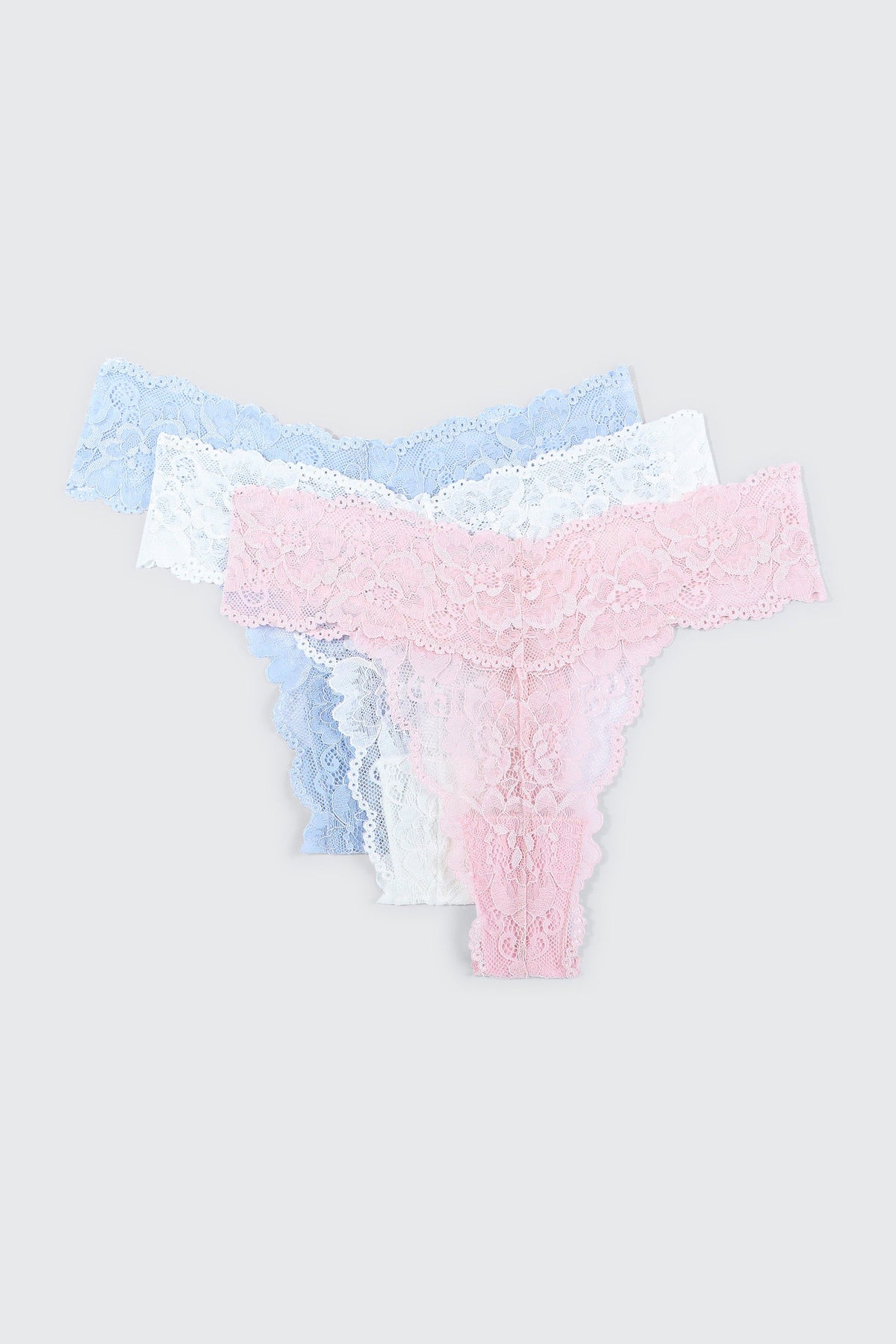 3-Pack Lace Thong Panties